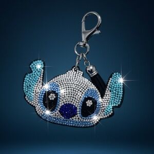 Blue and Silver Rhinestone Character Keychain